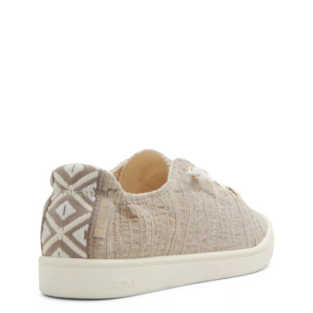 Roxy Women s Bayshore Plus Slip On Sneaker in Medium Beige Size 6