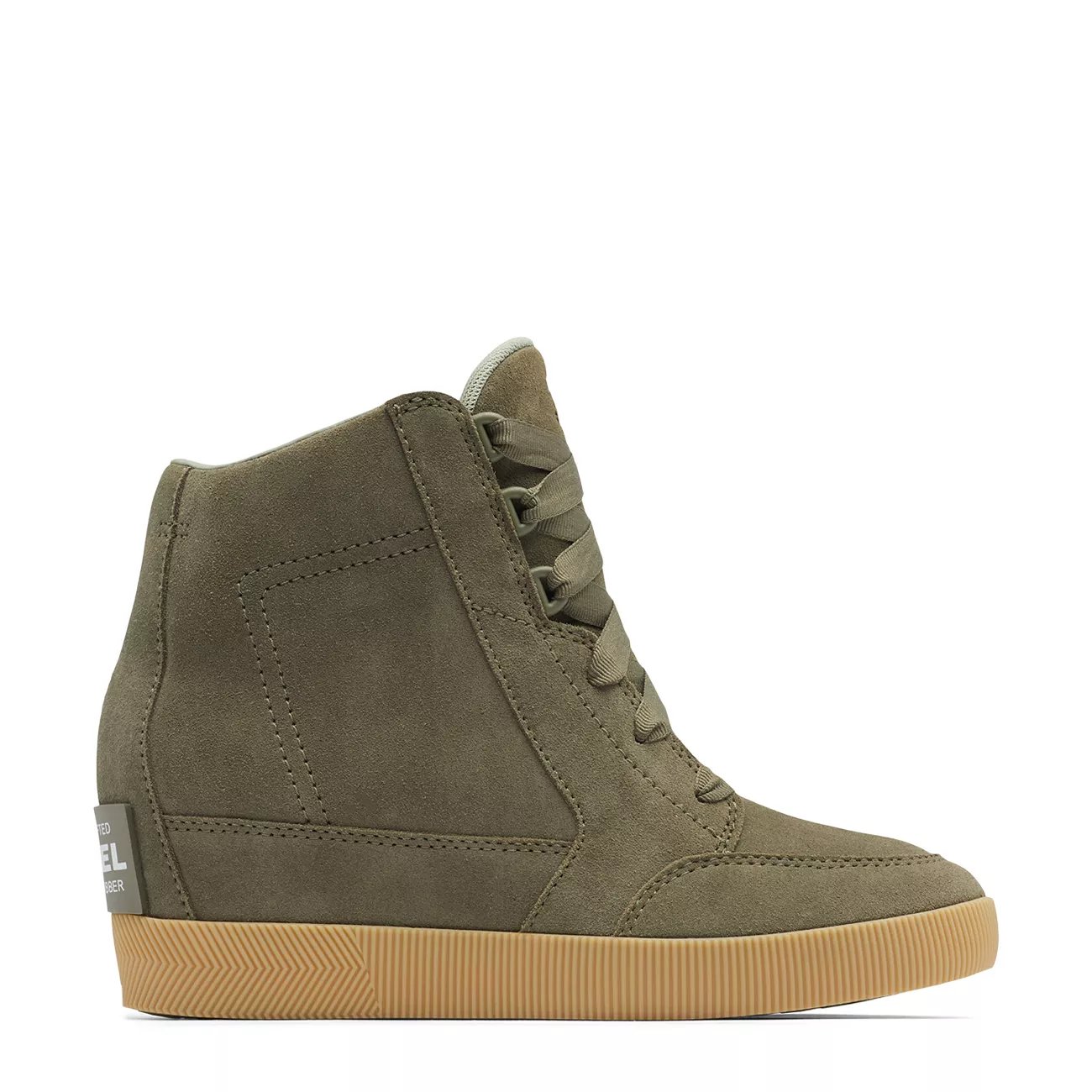 Army green best sale wedge sneakers