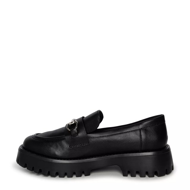 Clueless chunky sole sandal in black faux leather sales