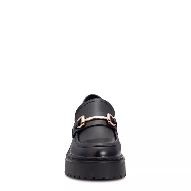 RIDLEY Black Leather Loafers | Women's Designer Shoes – Steve Madden Canada