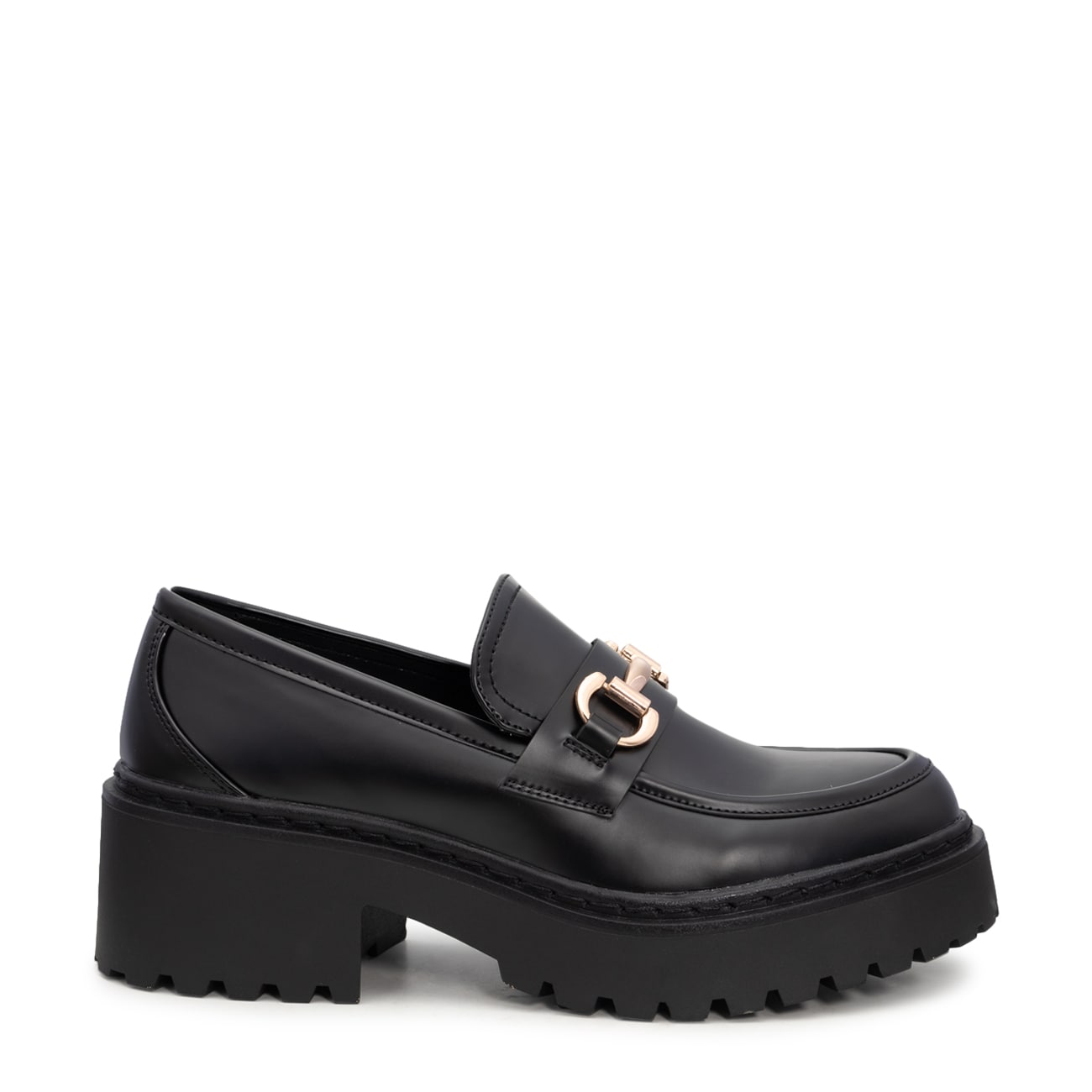 RIDLEY Black Leather Loafers | Women's Designer Shoes – Steve Madden Canada