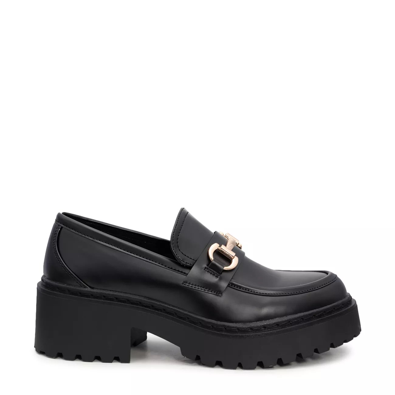 RIDLEY Black Leather Loafers | Women's Designer Shoes – Steve Madden Canada