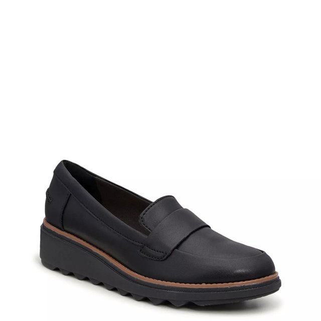 Clarks leather cheap loafers womens