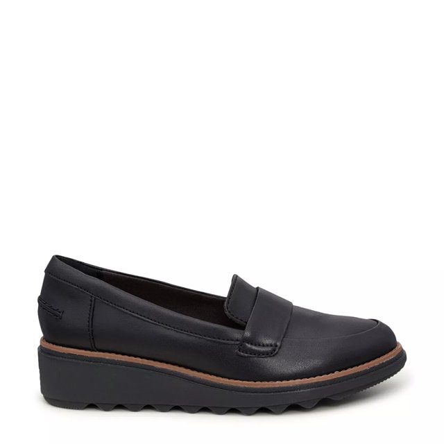 Clarks Women s Sharon Gracie Wedge Penny Loafer The Shoe Company