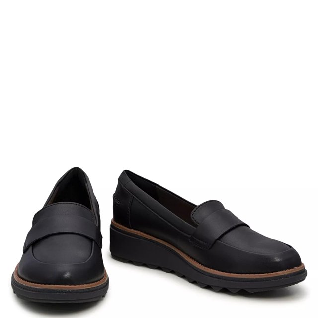 Clarks Women s Sharon Gracie Wedge Penny Loafer The Shoe Company