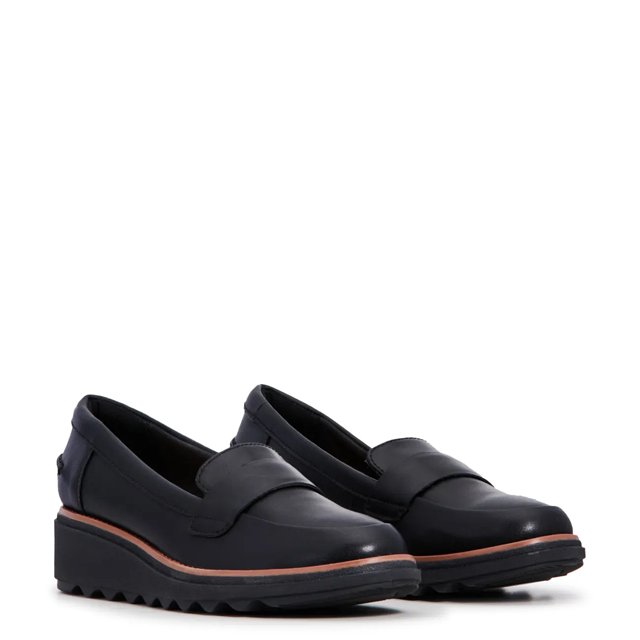 Clarks Women's Sharon Gracie Wedge Loafer | The Shoe Co. Clarks Women's Sharon Gracie Wedge Loafer | The Shoe Co.