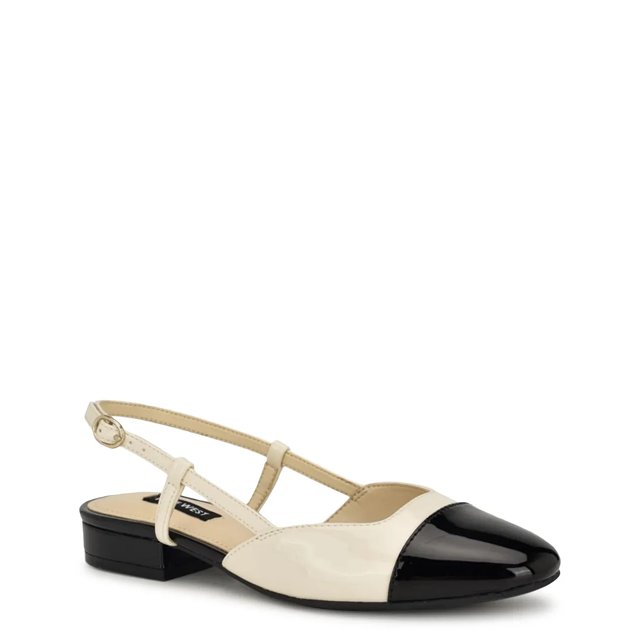 Nine West CLOUDE3 CHIC CREAM CTSP BLK NEW SOFT C 8.5 M