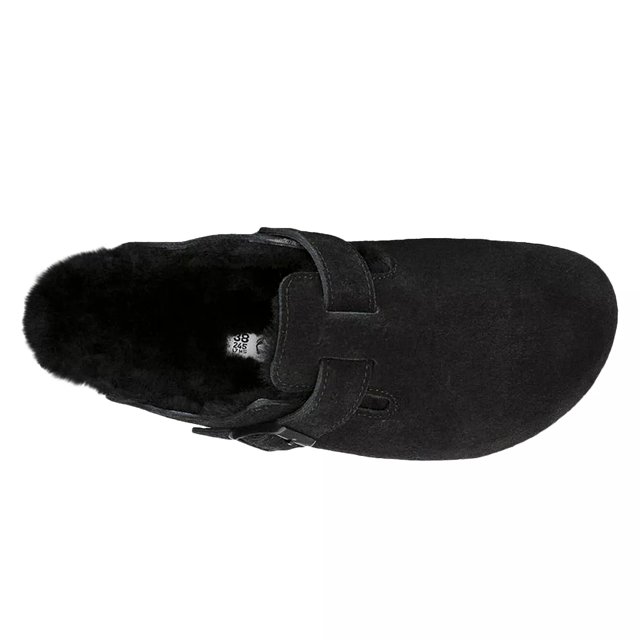 Birkenstock black shearling clog hotsell