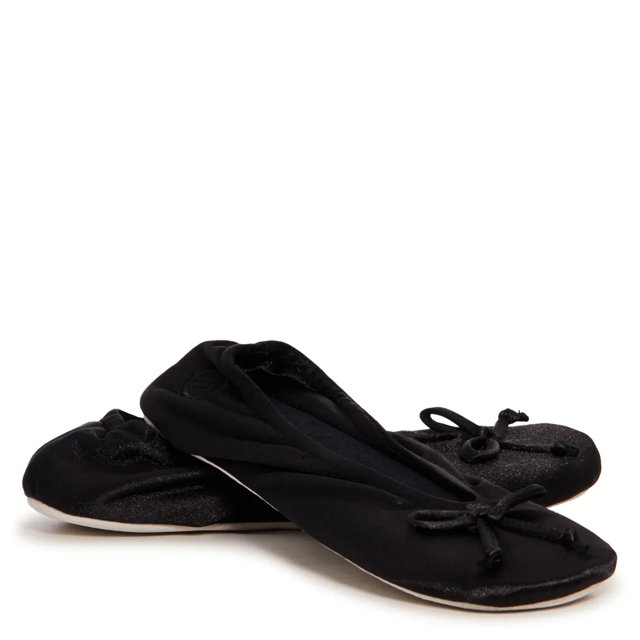Isotoner ballerina slippers satin top