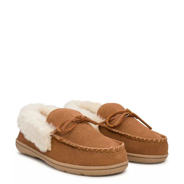 Fluffy cheap moccasin slippers