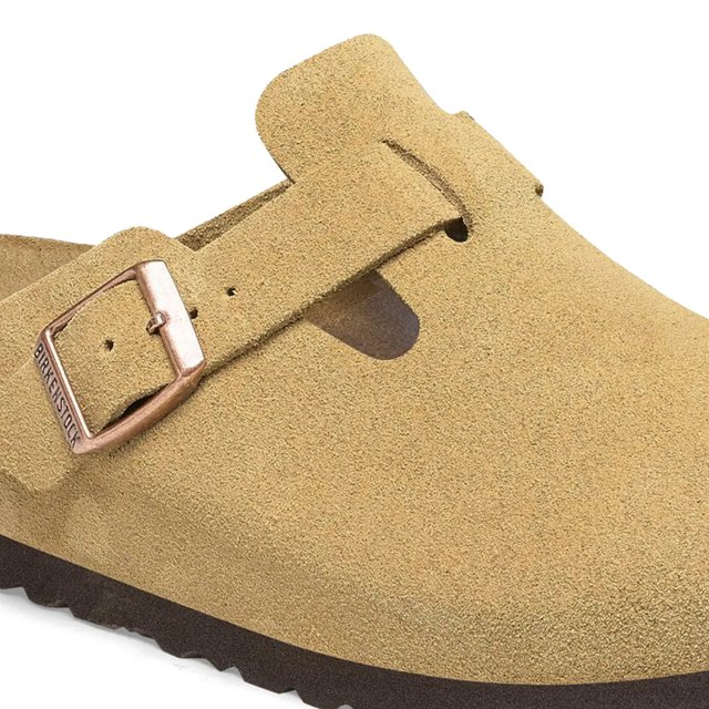 Birkenstock Boston Suede Latte Cream