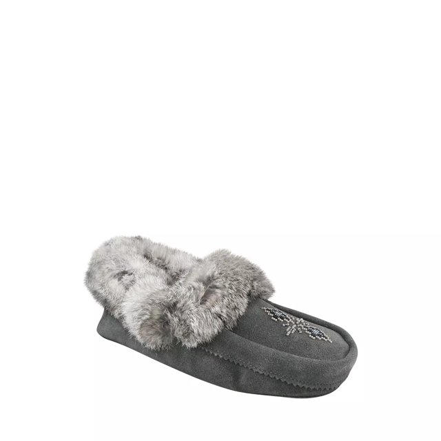 MUK LUKS ORIGINAL MANITOBAH BOOT REAL FUR GREY