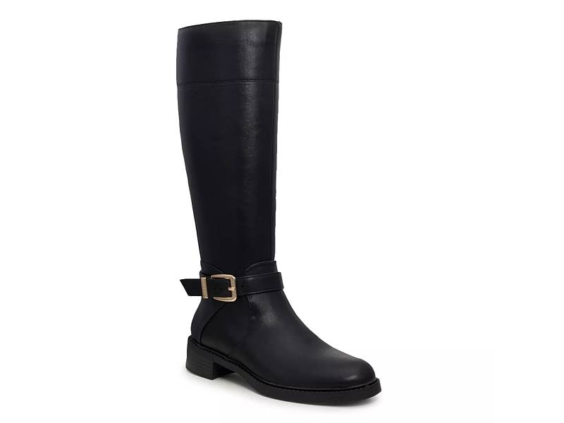 Girls black knee boots hotsell