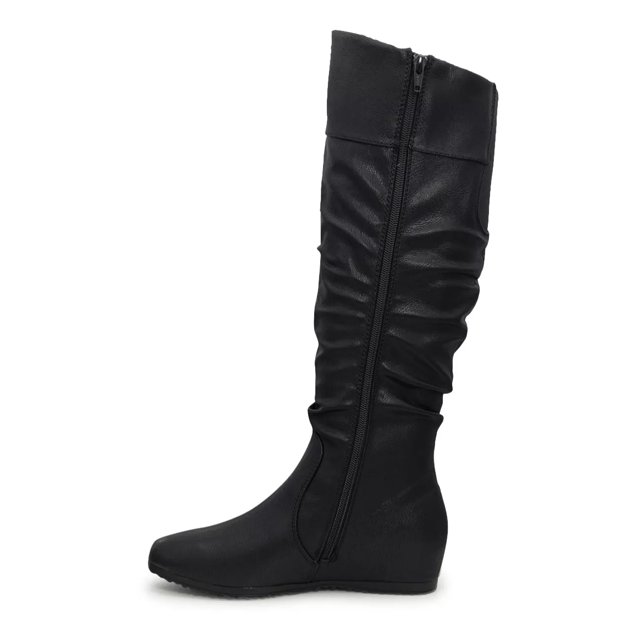 Knee high wedge winter boots deals