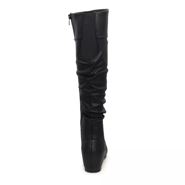 Knee high cheap wedges boots