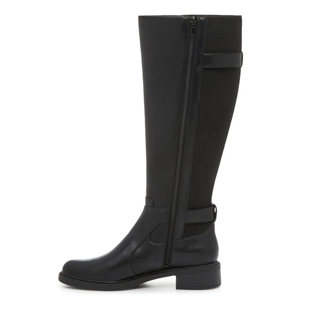 Black riding boots wide calf online