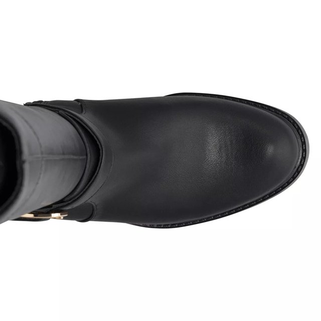 Womens black boots wide width sale