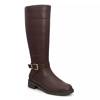 Ladies Spot On Buckle Detailed Wide Fit Mid-Calf Boots F5R1200