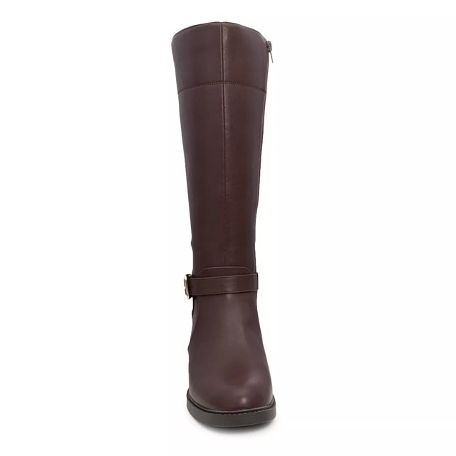 Navy wide calf shop knee high boots