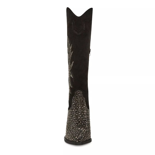 Bedazzled knee high boots clearance