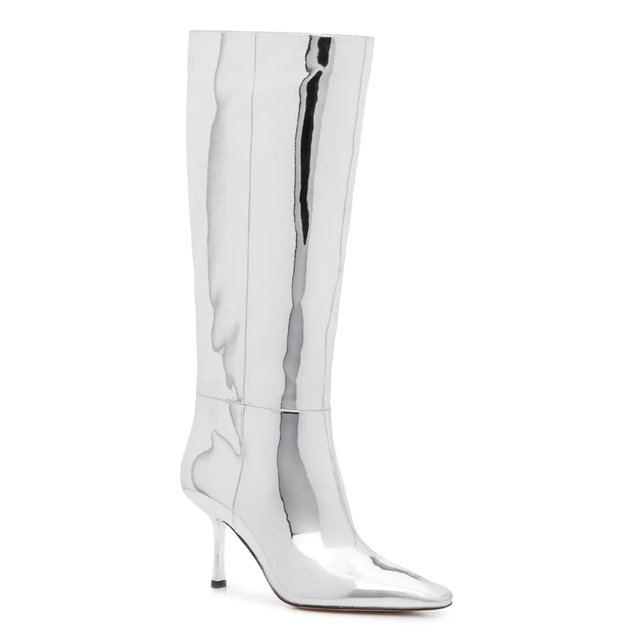 Mix No. 6 Women s Nole2 Knee High Boot in Silver Size 7.5 Medium