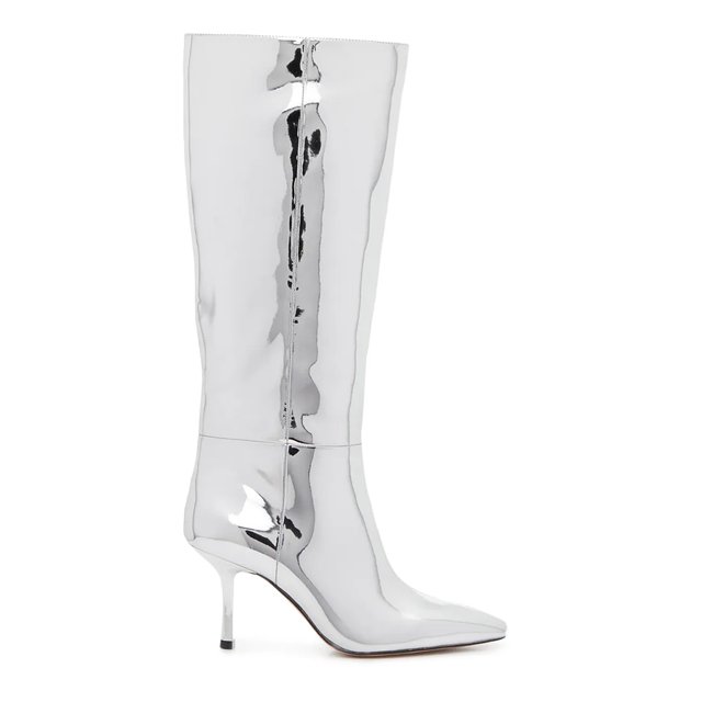 Mix No. 6 Women s Nole2 Knee High Boot in Silver Size 7.5 Medium