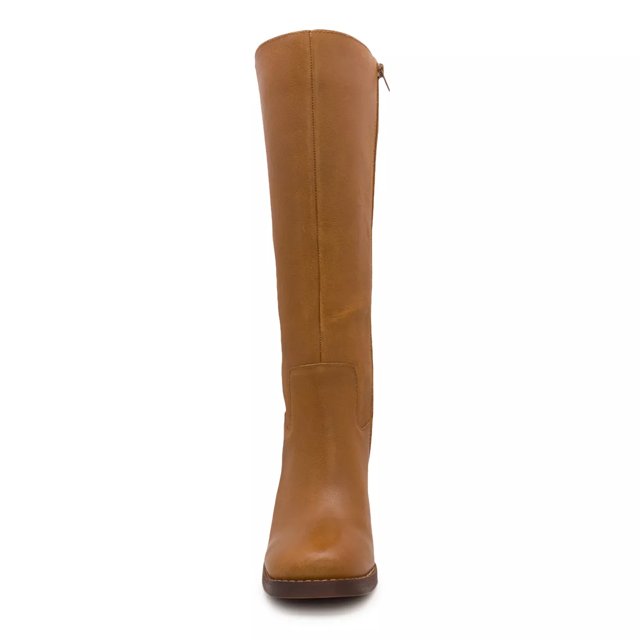 Knee high boots tan on sale leather