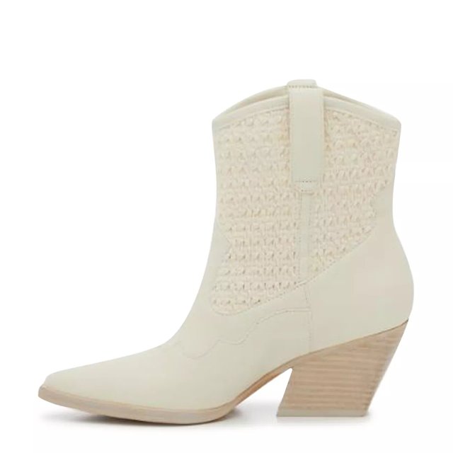 Dolce Vita Women s Lacie Western Boot in Ivory Size 9.5 Medium