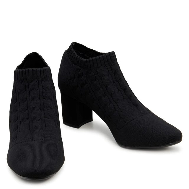 Impo Women s Nadette Knit Bootie in Black Size 7 Medium