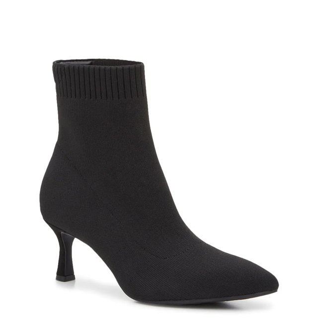 Low heel sock bootie top