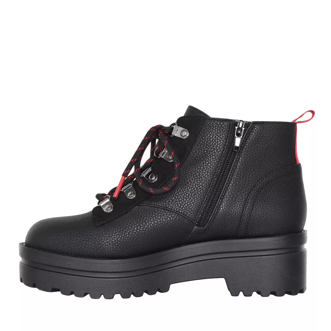 leather & nylon hiker booties
