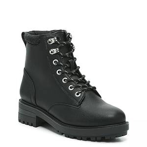 Laced black boots sale