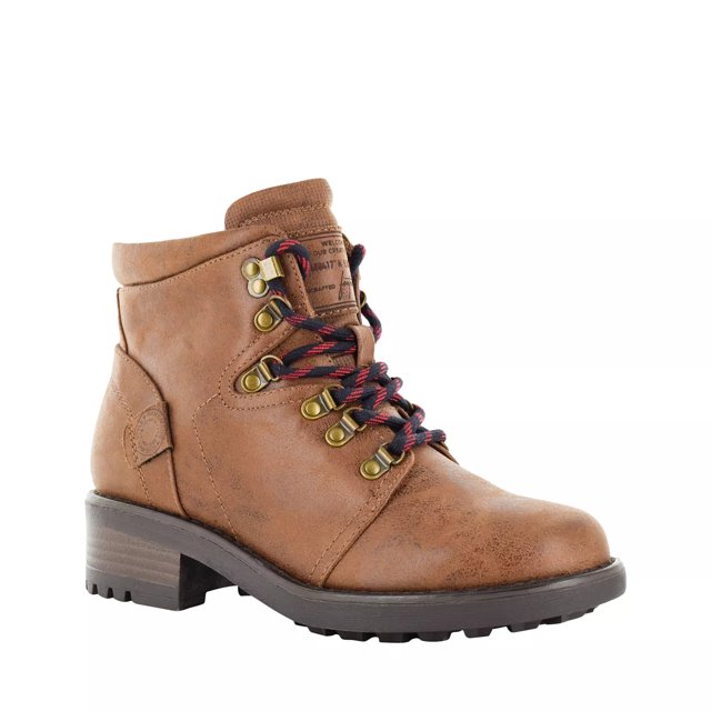 leather & nylon hiker booties