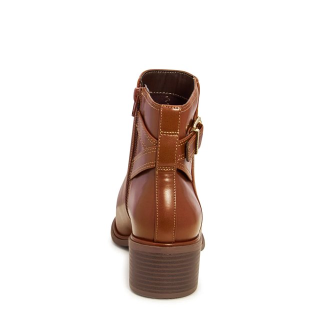 Kelly Katie Jeri Wide Width Bootie Brown 6.5