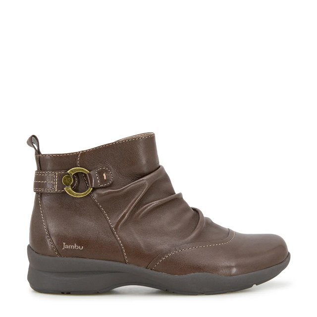 Jambu Women s Angie Waterproof Bootie in Dark Brown Leather Size 7.5 Medium
