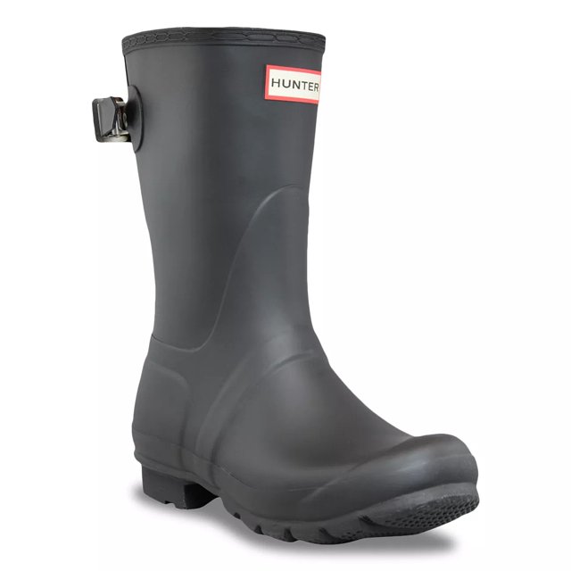 Hunter short rain boots dark slate cheap