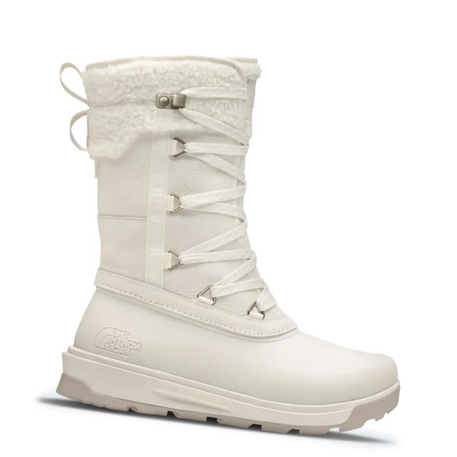 The North Face Women s Shellista V Mid Waterproof Winter Boot in White Dune Size 7 Medium