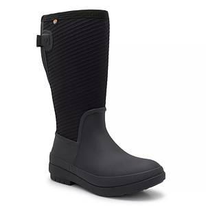 Women's Wide-Calf Tall 11.5 Waterproof Rubber Rain Boot - Black Size 9