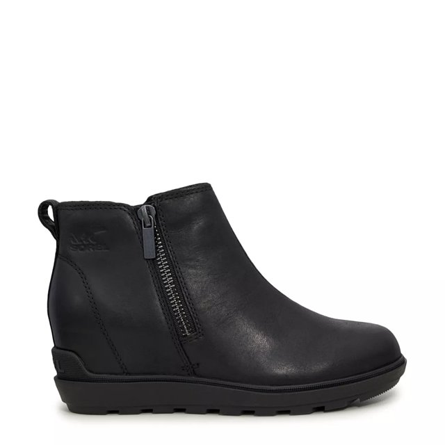 Black leather women's evie booties online