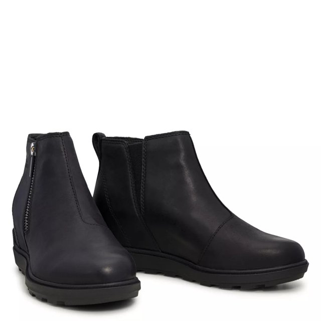 Black leather women's evie booties store