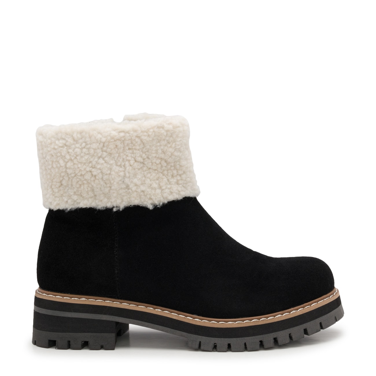 Elements Women's Sherpa Collar Winter Ankle Bootie | The Shoe Company