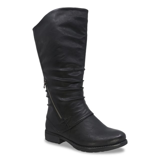Black knee high waterproof boots online