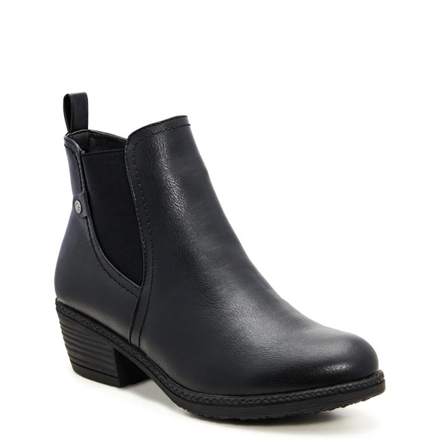 Womens black boots wide width discount