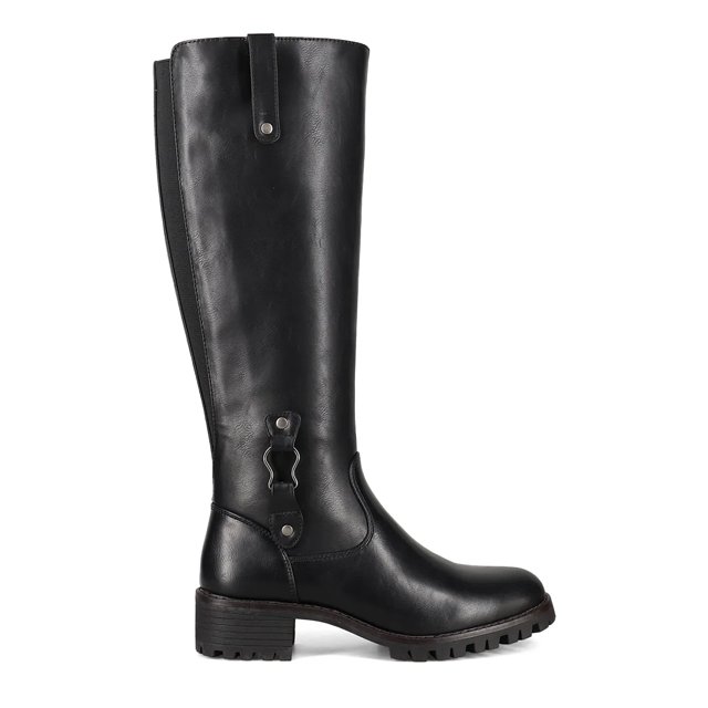 Leather waterproof knee high boots shop