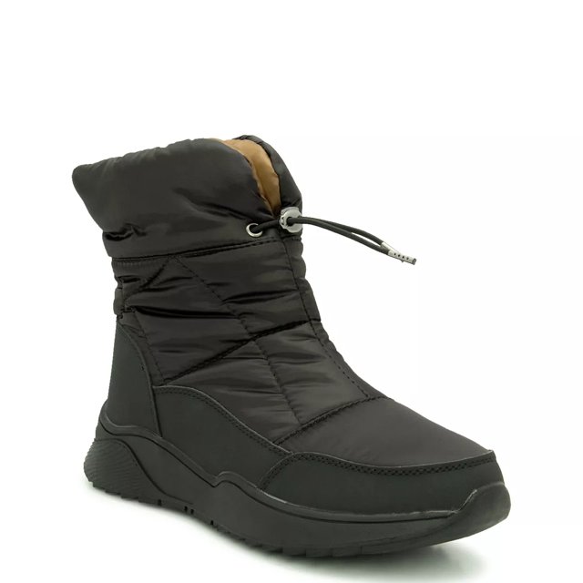 Black wedge snow boots 2025