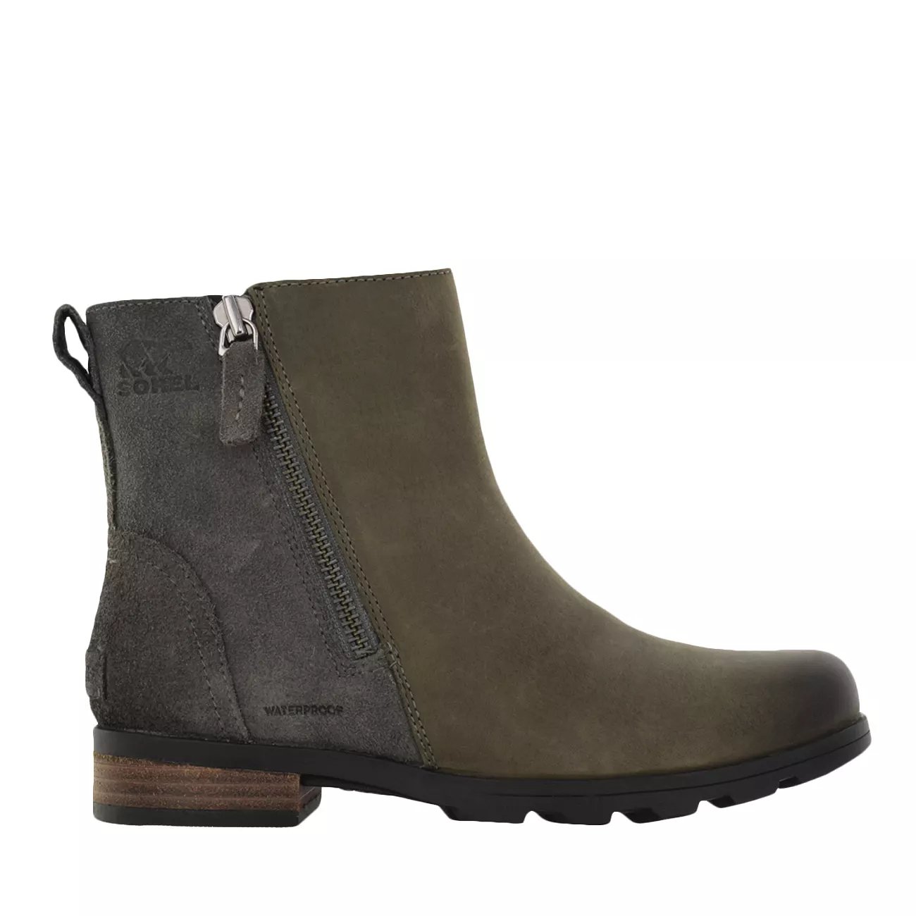 high heel moto boots
