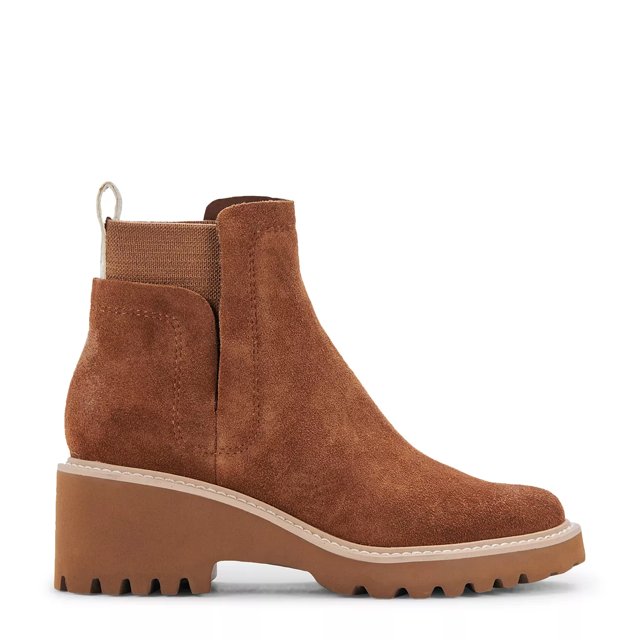 dolce vita huey booties in sandstone canvas
