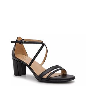 Wide Width Triple Strap Block Heel Sandals