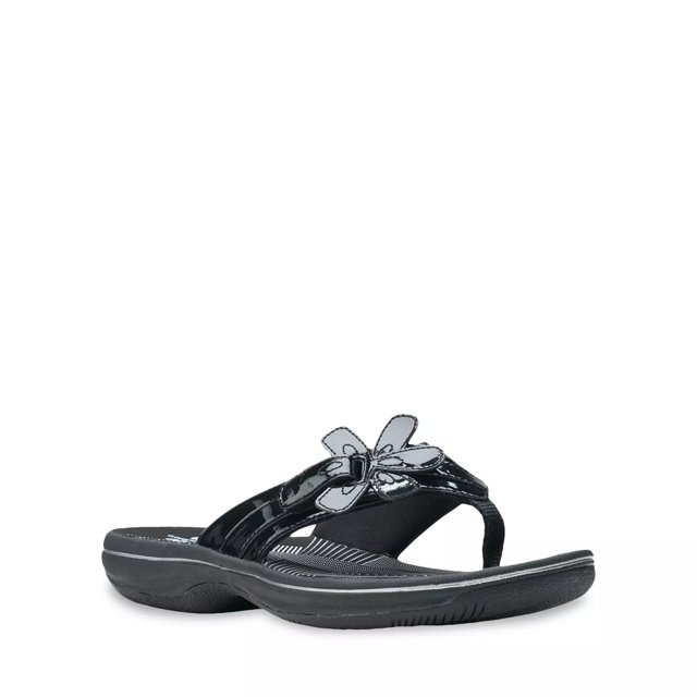 Clarks Cloudsteppers Floral Sport Thong Sandals - Brinkley Flora