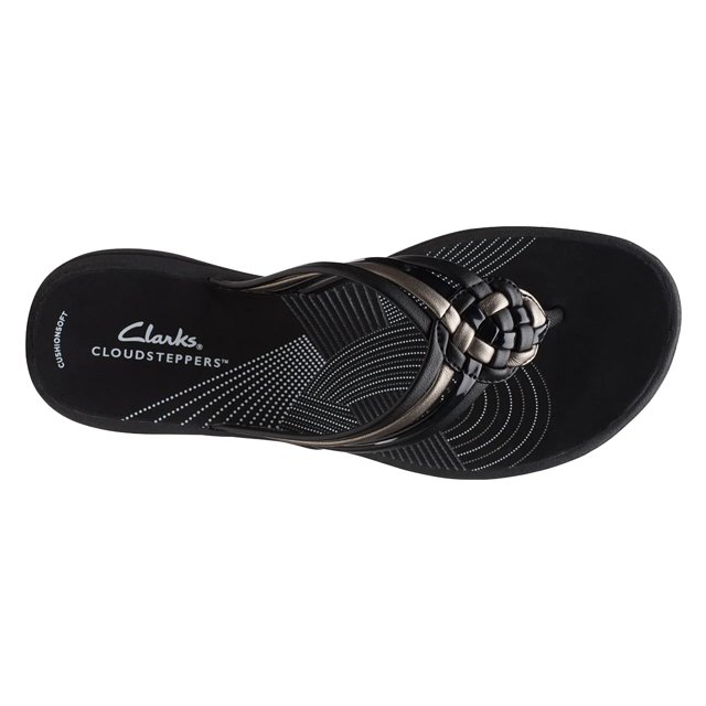 WOMENS Breeze Sea Black Synthetic Flip Flop Sandals